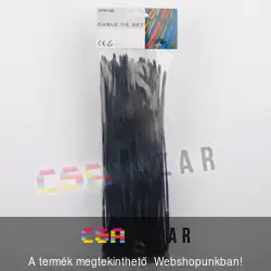300x4,6mm fekete gyorskötöző, vezetékkötegelő