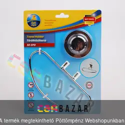 Fúrásmentes fali törölközőtartó krómozott