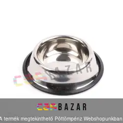 Kutyatál, cicatál fém csúszásgátlóval 22cm