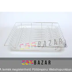 Króm edényszárító műanyag tálcával
