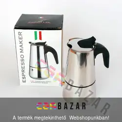 Inox rozsdamentes kávéfőző 4 személyes