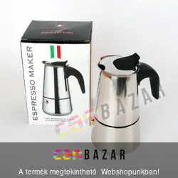 Inox rozsdamentes kávéfőző 6 személyes
