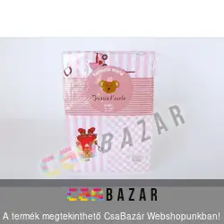 Puha macis ágyneműhuzat szett- baba pink