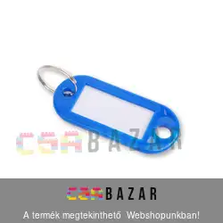Színes, műanyag, feliratozható kulcsjelölő biléta