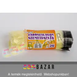 Szemetes zsák 25L zárószalaggal, 20db-os