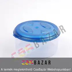 Műanyag ételtároló doboz kerek nagy 2L