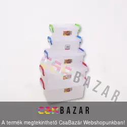Szögletes tárolódoboz füllel 8L