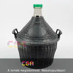 54L-es üveg demizson műanyag burkolattal