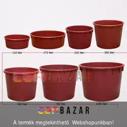 Szüretelőkád, dézsa 700 L