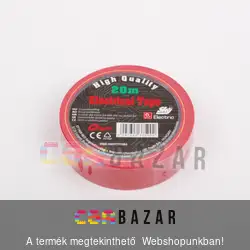 Szigetelőszalag 20 m piros