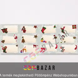 Karácsonyi ajándék címke 12db-os