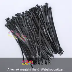 150x2,5mm fekete gyorskötöző, vezetékkötegelő