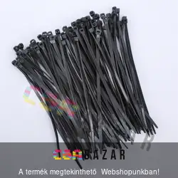 100x2,5mm fekete gyorskötöző, vezetékkötegelő