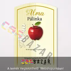 Íves pálinka címke Alma