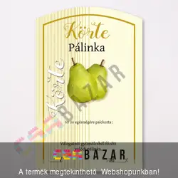 Íves pálinka címke Körte
