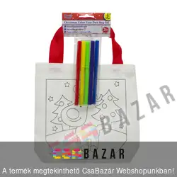 Színezhető karácsonyi ajándéktáska