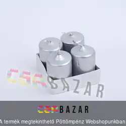 Adventi gyertya 4 db-os ezüst-metál