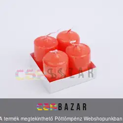 Adventi gyertya 4 db-os narancs