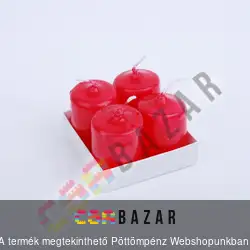 Adventi gyertya 4 db-os piros