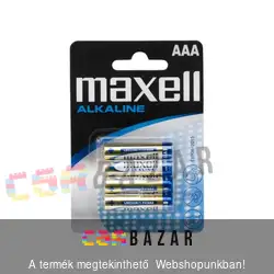 4 db-os Maxell AAA tartós ceruzaelem csomag alkaline