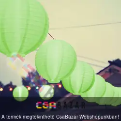 LED-es lampion 20cm - zöld