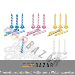 Gyertya szett Happy Birthday táblával