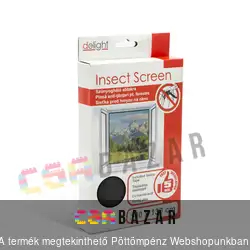 Tépőzáras, öntapadós szúnyogháló 100x130cm fekete