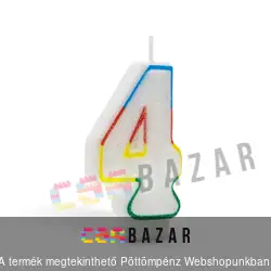 Tortagyertya szám 4 - 4 x 7 cm