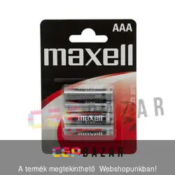 4 db-os MAXELL AAA 1,5 V féltartós ceruzaelem