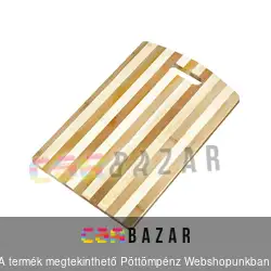 Bambusz vágódeszka fogóval 24x16 cm