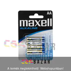 4 db-os Maxell AA tartós ceruzaelem csomag alkaline