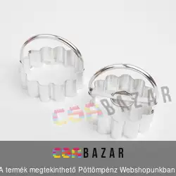 2 db-os fém linzerkiszúró 6cm ritka