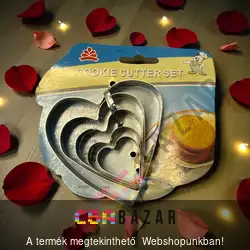 5 db-os sütemény formázó szív