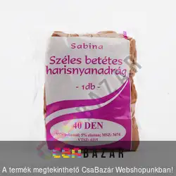 Széles betétes harisnyanadrág barna 3-4 méret 40 DEN