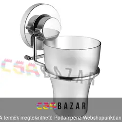 Fúrásmentes fali pohártartó krómozott