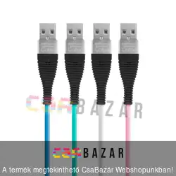 USB szövet töltőkábel - microUSB adatkábel