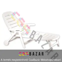 Flair Romance összecsukható napozóágy kerekekkel Fehér