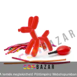 Hosszú lufi szett pumpával - 20 db lufi