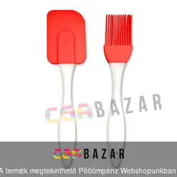 Szilikonos kalácskenő ecset és lapát szett