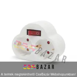 2-es fali elosztó - kapcsolóval