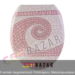 WC ülőke duroplast rozsdamentes acél zsanérokkal - Mozaik