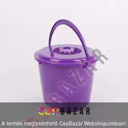 14 L-es műanyag vödör tetővel