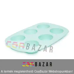 Szilikon muffinsütő forma 6 adagos