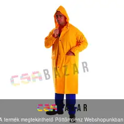 PVC esőkabát sárga hosszú M-es méret