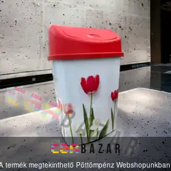 Billenős szemetes kuka 22L - tulipán