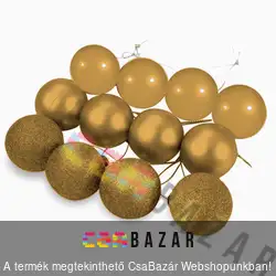 Dísz gömb 12 db-os 4 cm több szín