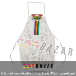 Színezhető karácsonyi kötény 5 filctollal