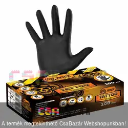 Fekete eldobható nitril kesztyű S-es 100db-os