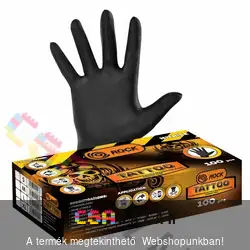 Fekete eldobható nitril kesztyű L-es 100db-os