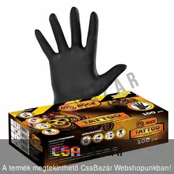 Fekete eldobható nitril kesztyű XL-es 100db-os